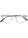 Montblanc Rectangular Frame Glasses In Metallic