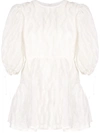 CECILIE BAHNSEN TEXTURED PUFF SLEEVE BLOUSE