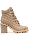 LE SILLA QUILTED RHINESTONE EMBELLISHED BOOTS
