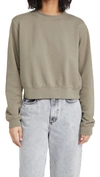 Cotton Citizen Milan Tie Dye Crop Sweatshirt In Ash