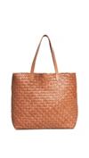 MADEWELL THE TRANSPORT TOTE: WOVEN LEATHER