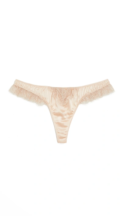 Kiki De Montparnasse Icon Lace Thong In Nude