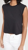 AMO SLEEVELESS BABE TEE VINTAGE BLACK,AMOOO30290