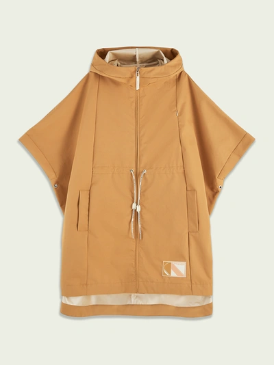 Scotch Soda Cotton-blend Oversized Short Sleeve Poncho Jacket