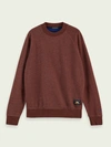 SCOTCH & SODA COTTON MÉLANGE CREWNECK SWEATSHIRT,8719029258447