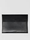 BURBERRY LARGE SUEDE AND LEATHER ENVELOPE POUCH