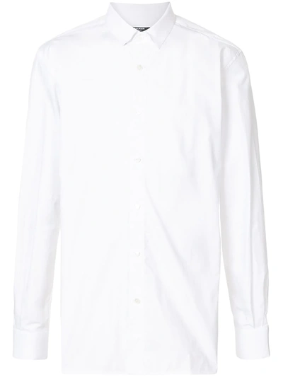 Balmain Logo Detail Buttoned Shirt In White