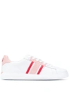 TORY BURCH STRIPE-SIDE LOW-TOP TRAINERS