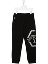 Philipp Plein Hexagon Embellished Track Pants In Black