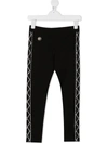 PHILIPP PLEIN RHINESTONE-EMBELLISHED LEGGINGS