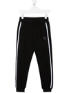 Philipp Plein Junior Stripe-side Track Pants In Black
