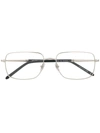 Montblanc Square-frame Glasses In Metallic