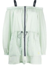 Nike Jordan Utility Off-shoulder Jacket In Green