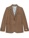 GUCCI HOUNDSTOOTH SINGLE-BREASTED BLAZER