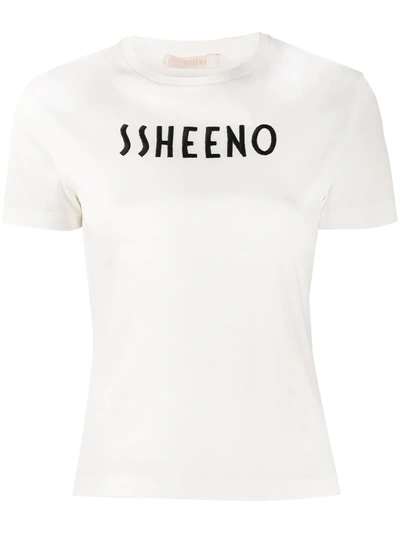 Ssheena Sheeno Embroidered T-shirt In White