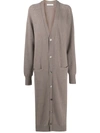 EXTREME CASHMERE RIB-TRIMMED LONG CARDI-COAT