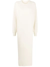EXTREME CASHMERE RIB-TRIMMED KNITTED DRESS