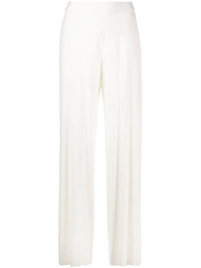 Stefano Mortari Wide-leg Elasticated Trousers In White