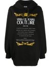 VERSACE JEANS COUTURE EXTRA-LONG LOGO-PRINT HOODIE