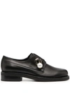 COLIAC VALLY LEATHER CHAIN LOAFERS