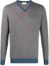 ALTEA ARGYLE INTARSIA VIRGIN WOOL JUMPER