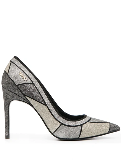 Liu •jo Glitter 100mm Pumps In Grey