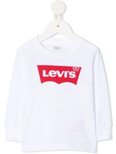 Levi's Kids' Logo-print Sweatshirt In White