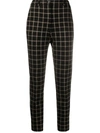 SEVENTY HIGH-RISE CHECKED TROUSERS