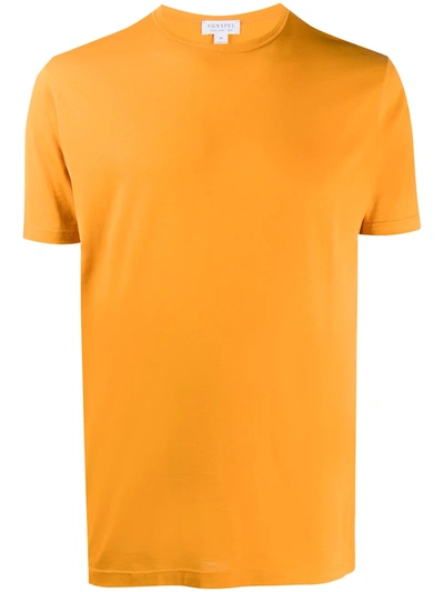 Sunspel Crew-neck Short Sleeve T-shirt In Yellow