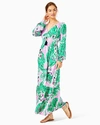 LILLY PULITZER WOMEN'S MISTRAL RUFFLE MAXI DRESS IN LILAC SIZE LARGE, LEIDEES NIGHT - LILLY PULITZER,006763