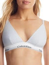 Calvin Klein Modern Cotton Lightly Lined Triangle Bralette In Ice Pulp