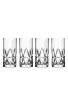 ORREFORS ORREFORS PEAK SET OF 4 HIGHBALL GLASSES,6311136