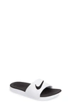 Nike Kids' Kawa Sport Slide In White,black
