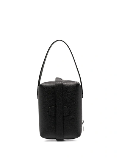 Valextra Tric-trac Wrist Bag In Black