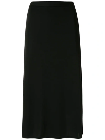 Alcaçuz A-line Midi Skirt In Black