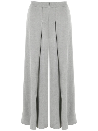 Alcaçuz Pleat Detailed Cropped Trousers In Grey