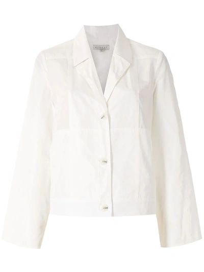 Alcaçuz Single Breasted Short Coat In White