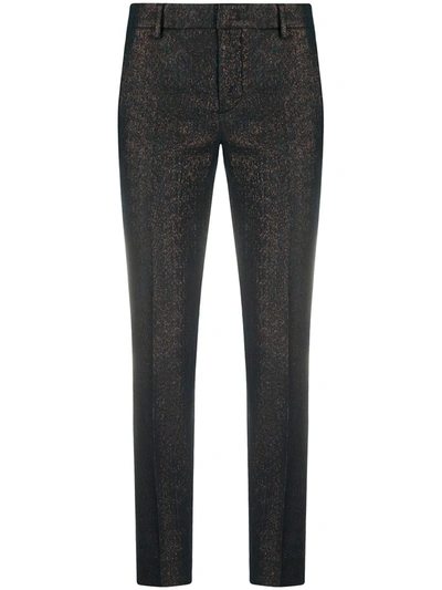 Pt01 High-waisted Cropped Trousers In Black