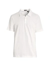 Theory Bron Polo In Cosmos Slub Cotton In White