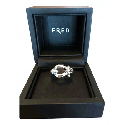 Pre-owned Fred Force 10 Silver White Gold Ring