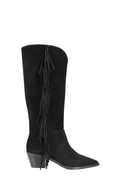 Alchimia Fringed Boots In Nero