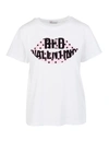 RED VALENTINO WHITE WOMAN T-SHIRT WITH REDVALENTINO MOUTH PRINT,11574331