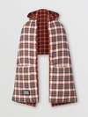 BURBERRY Reversible Tartan Cotton Puffer Poncho