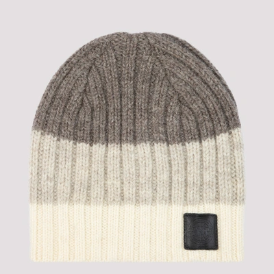 Canada Goose Striped Wool Hat In Ivory