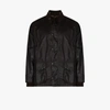 Barbour Faux-leather Snap-button Jacket In Black