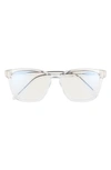 Quay Hardwire 50mm Blue Light Filtering Glasses In Clear/ Clear