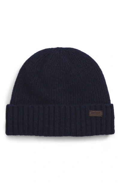 Barbour Carlton Beanie Hat Navy In Navy