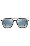 HUGO BOSS 55MM SQUARE AVIATOR SUNGLASSES,BOSS1191S-M