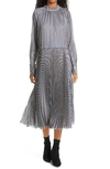 BIRGITTE HERSKIND NIMA HOUNDSTOOTH LONG SLEEVE MIDI DRESS,3753606-183