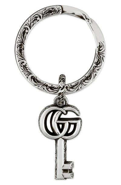 Gucci Gg Silver Key Chain